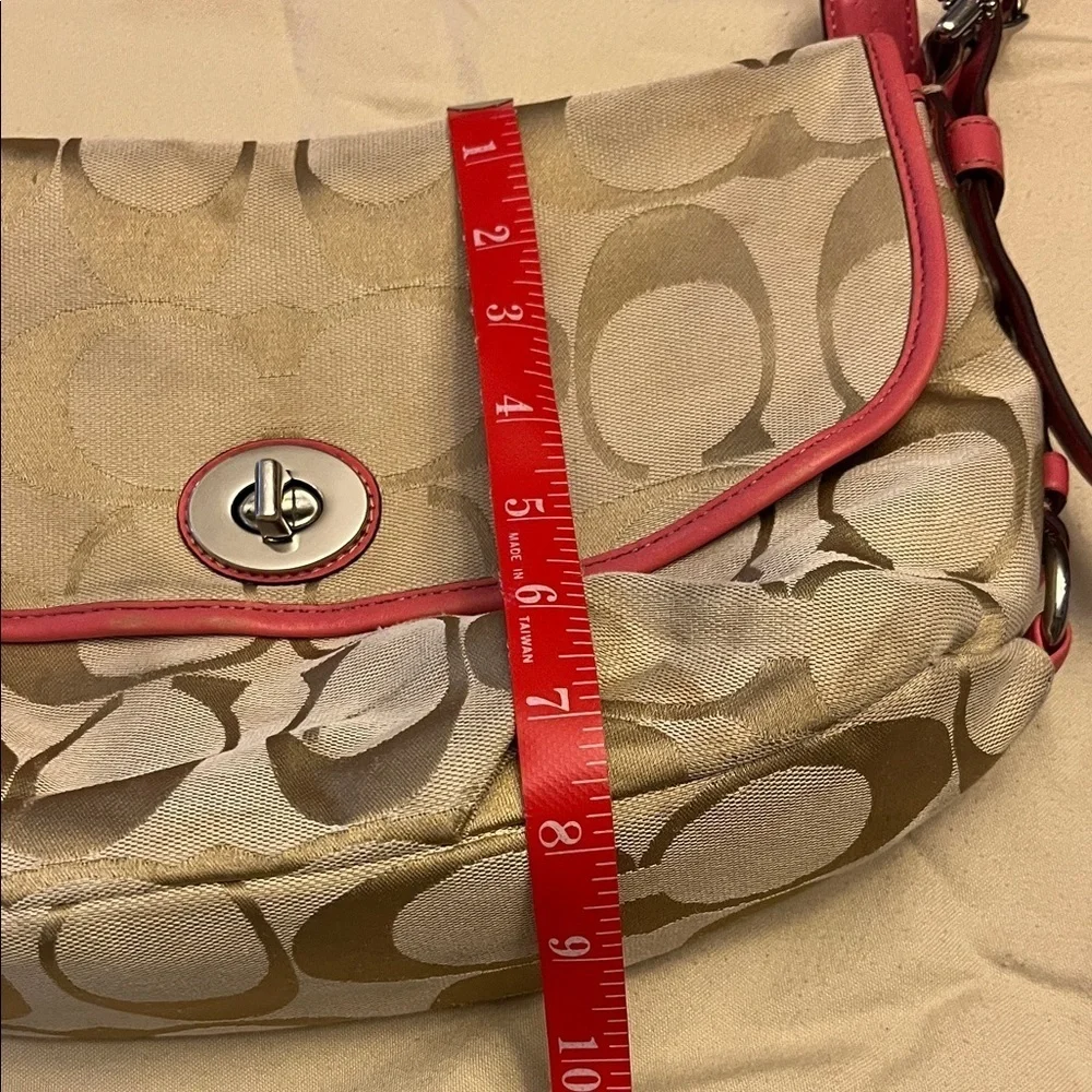 Coach Beige and Pink Crossbody Bag